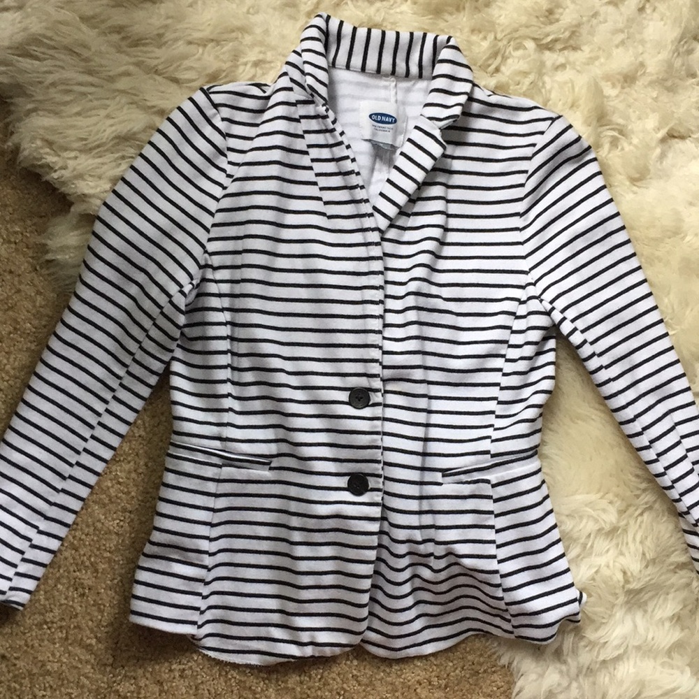 Old Navy striped knit blazer